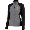 Camp David Women's Gray/Black Arizona State Sun Devils Finalist Quarter-Zip Pullover Jacket