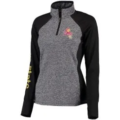 Camp David Women's Gray/Black Arizona State Sun Devils Finalist Quarter-Zip Pullover Jacket