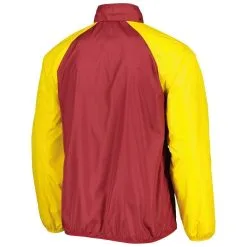 G-III Sports By Carl Banks Men's Maroon/Gold Arizona State Sun Devils Point Guard Raglan Half-Zip Jacket -Arizona State Sun Devils Shop DSCO1151350888 GOLDRE ALT3
