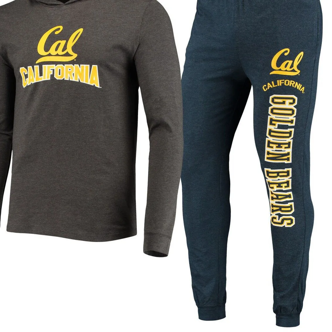 Concepts Sport Men's Navy/Charcoal Cal Bears Meter Long Sleeve Hoodie T-Shirt & Jogger Pants Sleep Set 2 Concepts Sport Men's Navy/Charcoal Cal Bears Meter Long Sleeve Hoodie T-Shirt & Jogger Pants Sleep Set - Image 2