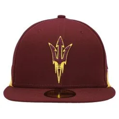 New Era Men's Maroon Arizona State Sun Devils Team Bulletin 59FIFTY Fitted Hat -Arizona State Sun Devils Shop DSCO1151839799 2882 ALT2