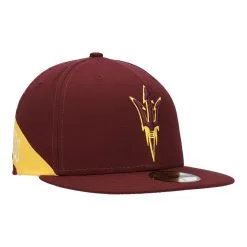 New Era Men's Maroon Arizona State Sun Devils Team Bulletin 59FIFTY Fitted Hat -Arizona State Sun Devils Shop DSCO1151839799 2882 ALT3