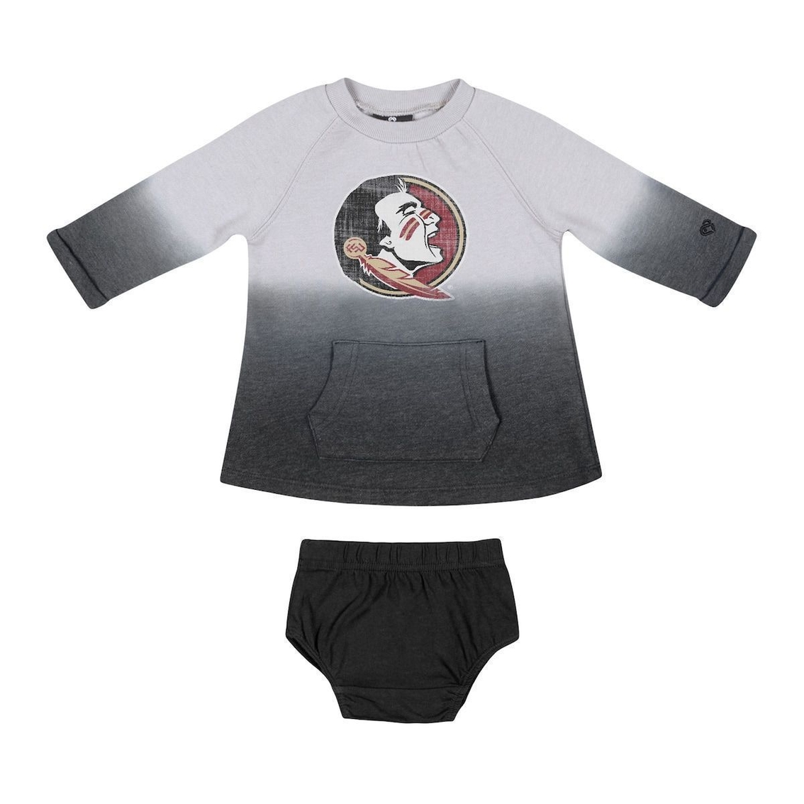 Colosseum Newborn & Infant Gray/Black Florida State Seminoles Hand In Hand Ombre Dress & Bloomers Set 3 Colosseum Newborn & Infant Gray/Black Florida State Seminoles Hand In Hand Ombre Dress & Bloomers Set - Image 3