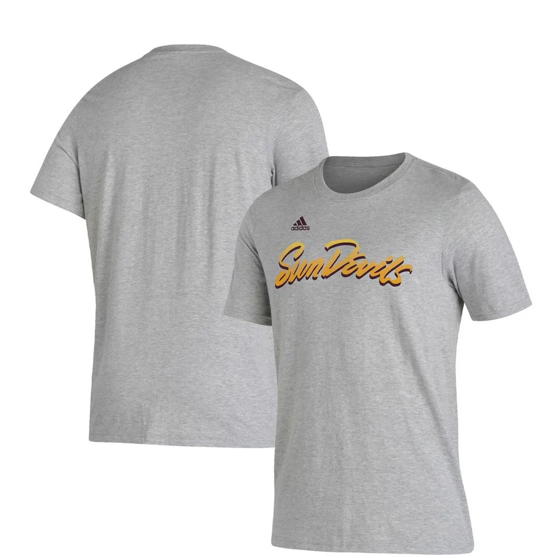 Adidas Men's Heathered Gray Arizona State Sun Devils Rising Devil Strategy Game Fresh T-Shirt 2 Adidas Men's Heathered Gray Arizona State Sun Devils Rising Devil Strategy Game Fresh T-Shirt - Image 2