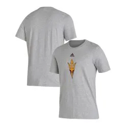 Men's Adidas Gray Arizona State Sun Devils Team Locker Logo Fresh T-Shirt