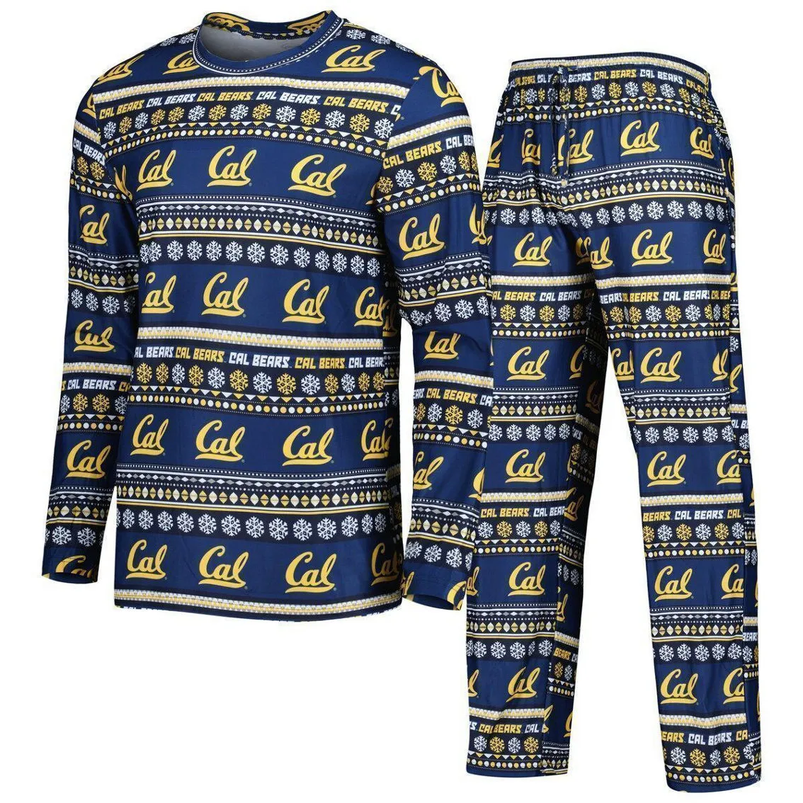 Concepts Sport Men's Navy Cal Bears Swivel Long Sleeve T-Shirt & Pants Sleep Set 2 Concepts Sport Men's Navy Cal Bears Swivel Long Sleeve T-Shirt & Pants Sleep Set - Image 2