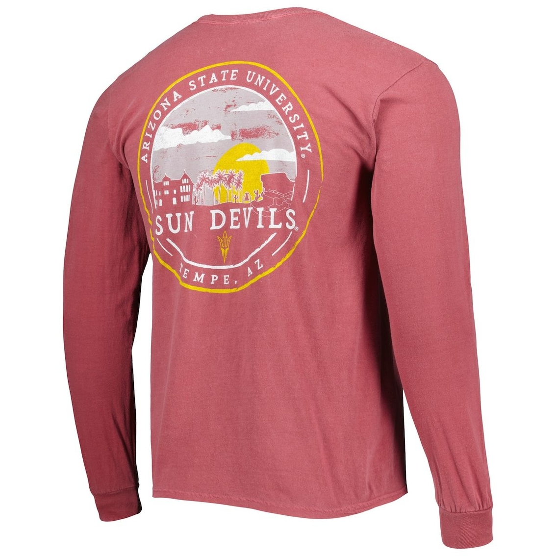 Image One Men's Maroon Arizona State Sun Devils Circle Campus Scene Long Sleeve T-Shirt 4 Image One Men's Maroon Arizona State Sun Devils Circle Campus Scene Long Sleeve T-Shirt - Image 4