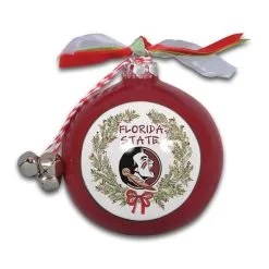 Magnolia Lane Florida State Seminoles Wreath Kickoff Painted Ornament