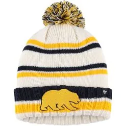 Youth '47 Cream Cal Bears Driftway Cuffed Knit Hat With Pom
