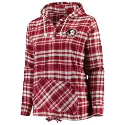 Profile Women's Garnet/Black Florida State Seminoles Plus Size Mainstay Plaid Henley Raglan Pullover Hoodie 6 Profile Women's Garnet/Black Florida State Seminoles Plus Size Mainstay Plaid Henley Raglan Pullover Hoodie -Arizona State Sun Devils Shop DSCO1153016753 EH7S ALT2