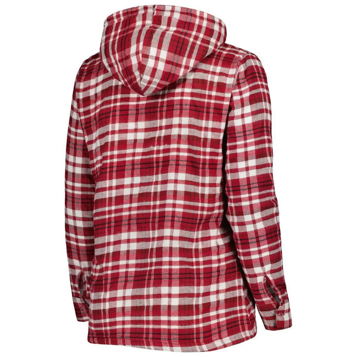 Profile Women's Garnet/Black Florida State Seminoles Plus Size Mainstay Plaid Henley Raglan Pullover Hoodie 4 Profile Women's Garnet/Black Florida State Seminoles Plus Size Mainstay Plaid Henley Raglan Pullover Hoodie - Image 4