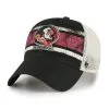 Men's '47 Black/White Florida State Seminoles Interlude MVP Trucker Snapback Hat