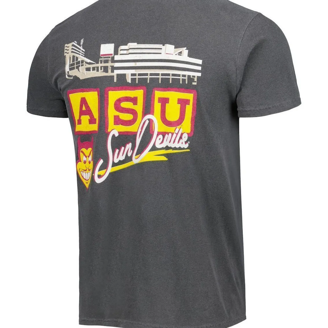 Image One Men's Charcoal Arizona State Sun Devils Vault Stadium T-Shirt 4 Image One Men's Charcoal Arizona State Sun Devils Vault Stadium T-Shirt - Image 4