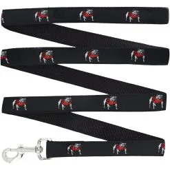 StadiumSpot Georgia Bulldogs Team 6' Regular Dog Leash