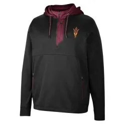 Colosseum Men's Black Arizona State Sun Devils Luge 3.0 Quarter-Zip Hoodie 6 Colosseum Men's Black Arizona State Sun Devils Luge 3.0 Quarter-Zip Hoodie -Arizona State Sun Devils Shop DSCO1153025855 1007 ALT2