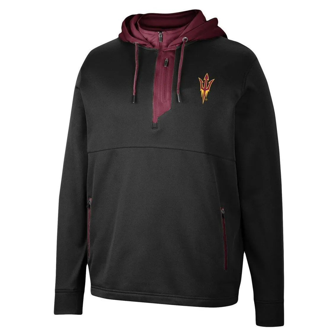Colosseum Men's Black Arizona State Sun Devils Luge 3.0 Quarter-Zip Hoodie 3 Colosseum Men's Black Arizona State Sun Devils Luge 3.0 Quarter-Zip Hoodie - Image 3
