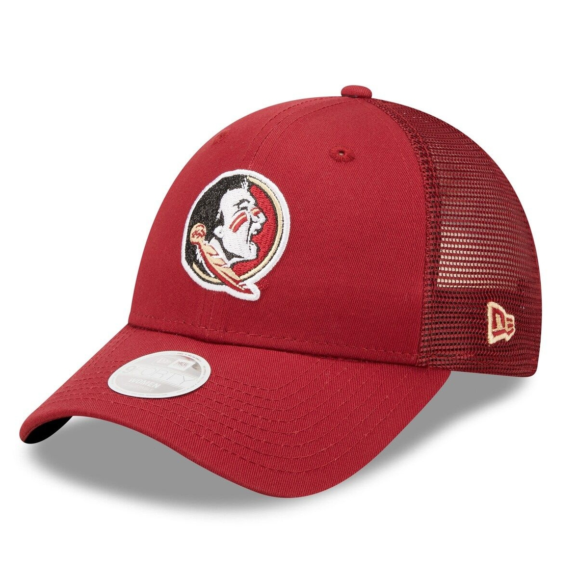 New Era Women's Garnet Florida State Seminoles 9FORTY Logo Spark Trucker Snapback Hat 1 New Era Women's Garnet Florida State Seminoles 9FORTY Logo Spark Trucker Snapback Hat
