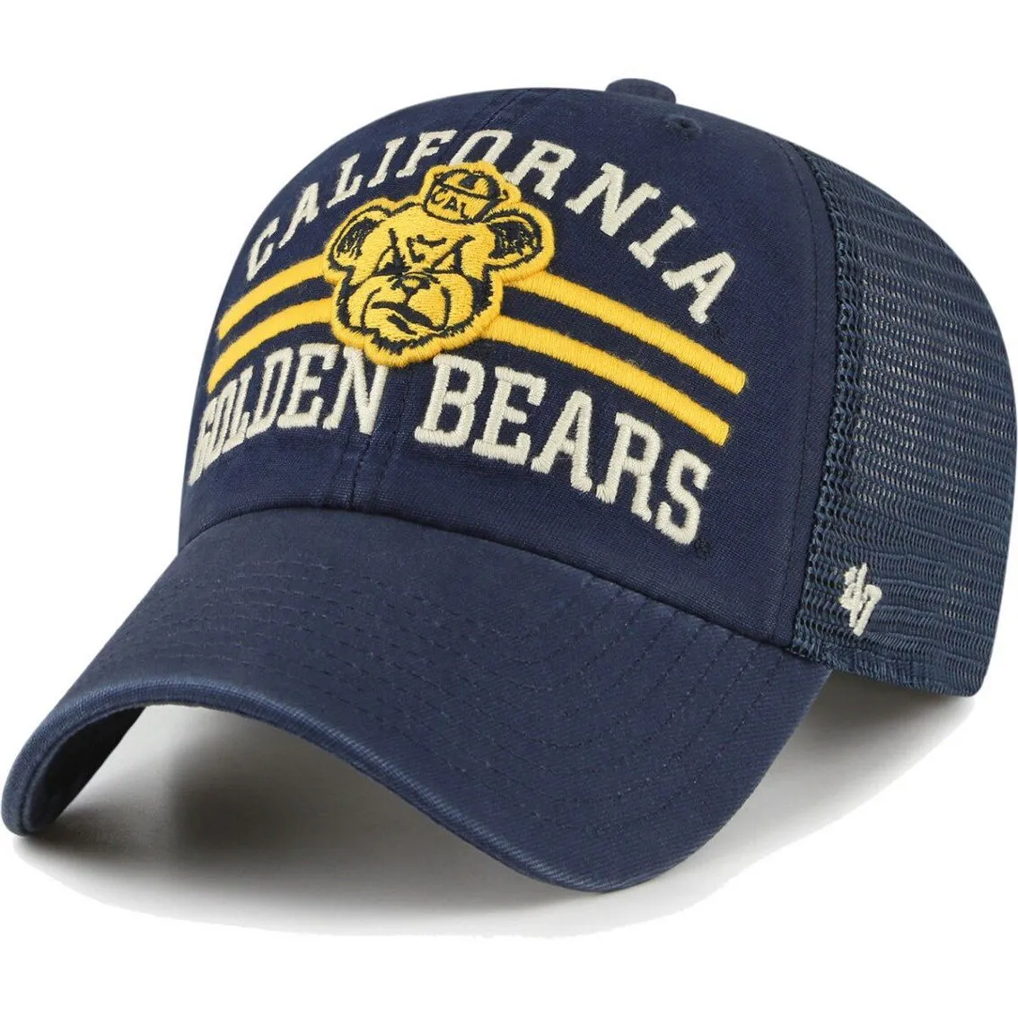 '47 Men's Navy Cal Bears High Point Clean Up Trucker Snapback Hat 1 '47 Men's Navy Cal Bears High Point Clean Up Trucker Snapback Hat