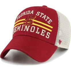 '47 Men's Garnet/Natural Florida State Seminoles High Point Clean Up Trucker Snapback Hat