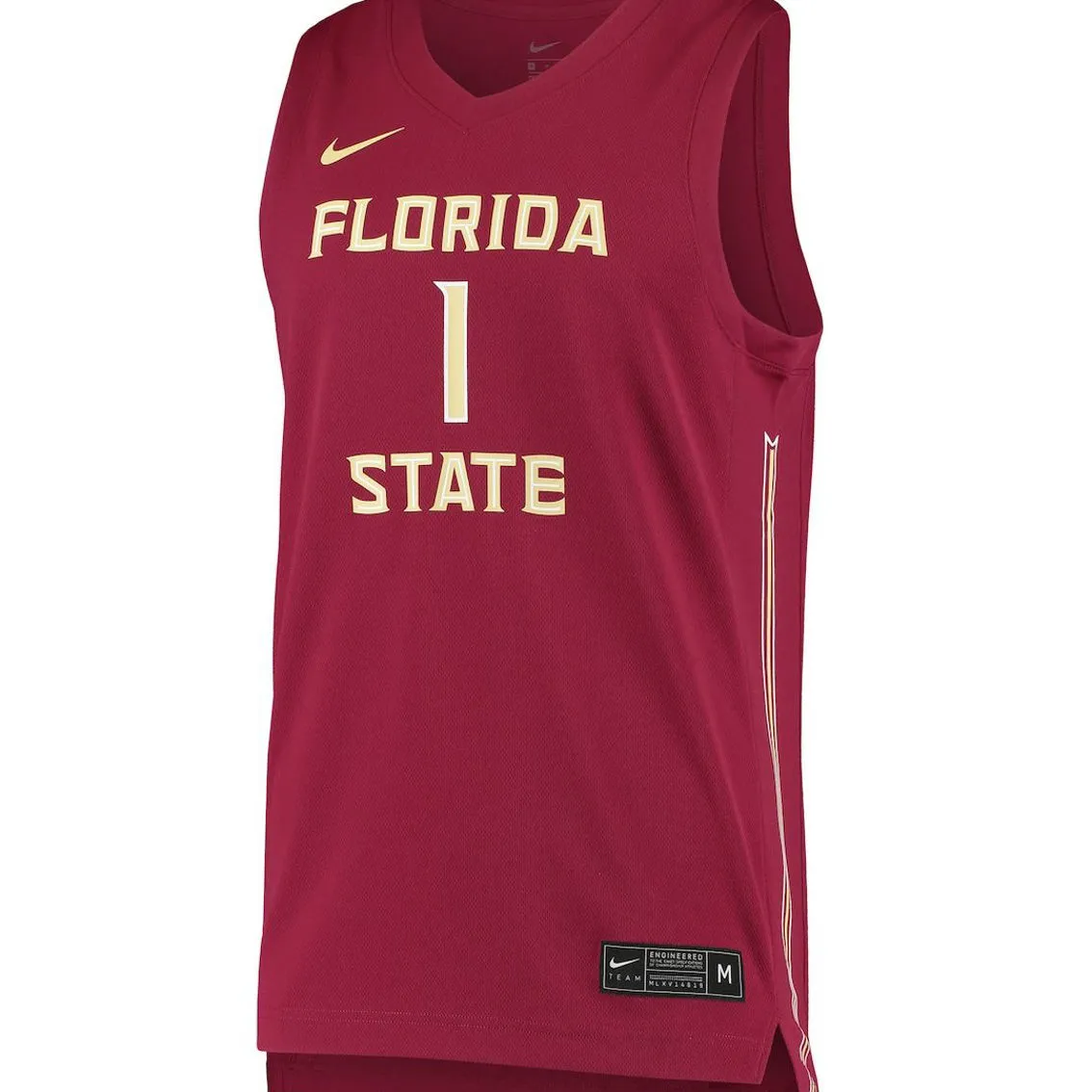 Nike Unisex #1 Garnet Florida State Seminoles Replica Basketball Jersey 3 Nike Unisex #1 Garnet Florida State Seminoles Replica Basketball Jersey - Image 3