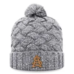 Top Of The World Women's Heather Gray Arizona State Sun Devils Arctic Cuffed Knit Hat With Pom