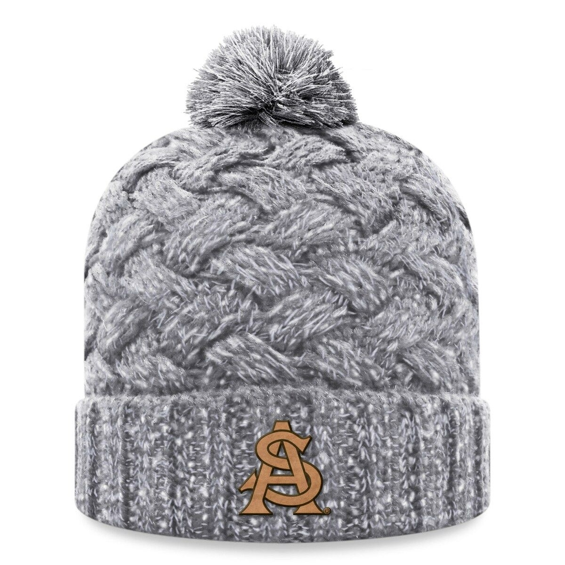 Top Of The World Women's Heather Gray Arizona State Sun Devils Arctic Cuffed Knit Hat With Pom 1 Top Of The World Women's Heather Gray Arizona State Sun Devils Arctic Cuffed Knit Hat With Pom