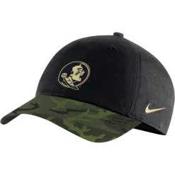 Nike Men's Black/Camo Florida State Seminoles Veterans Day 2Tone Legacy91 Adjustable Hat