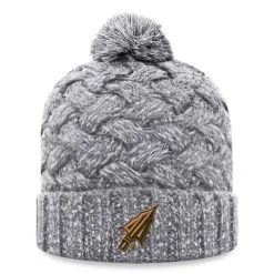 Top Of The World Women's Heather Gray Florida State Seminoles Arctic Cuffed Knit Hat With Pom