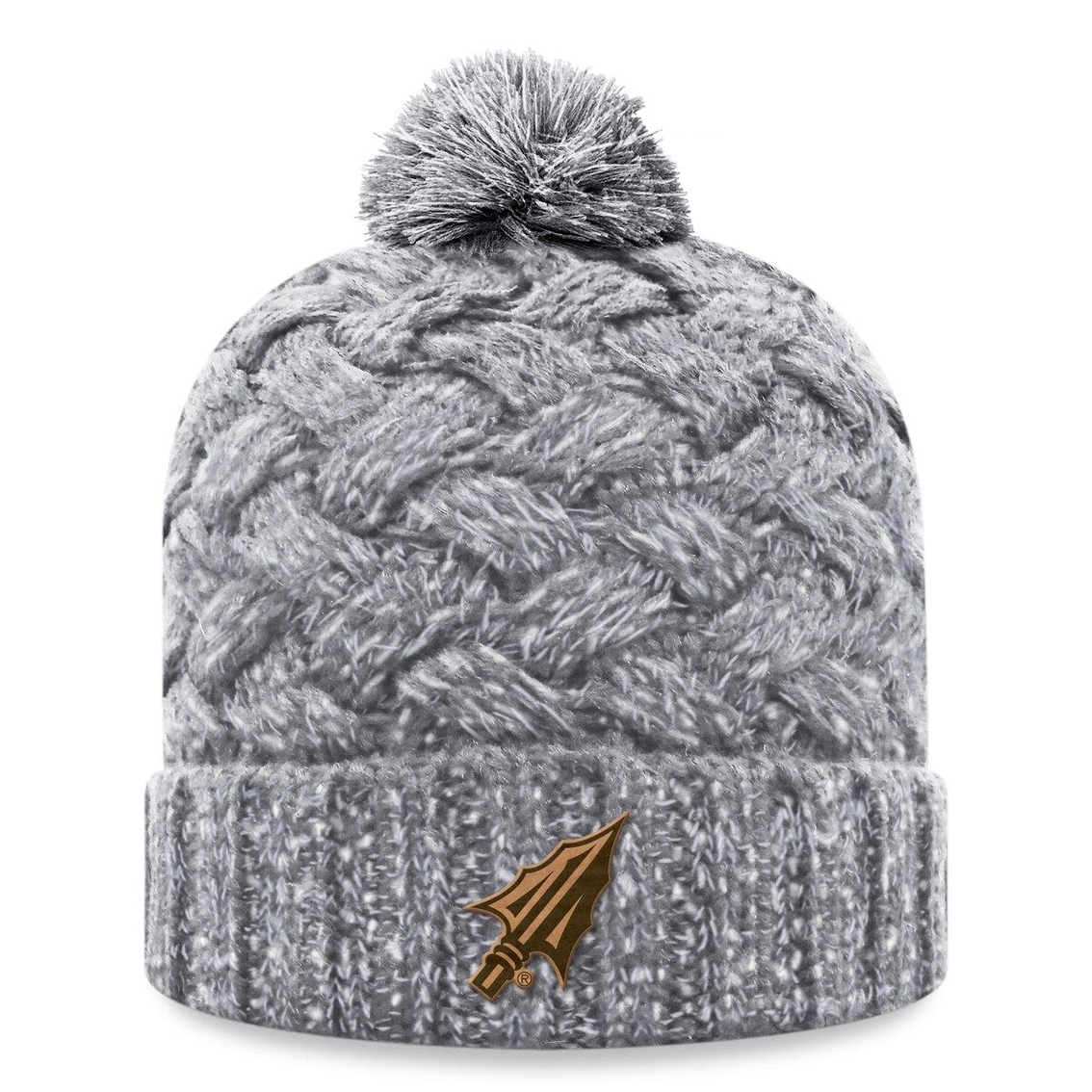 Top Of The World Women's Heather Gray Florida State Seminoles Arctic Cuffed Knit Hat With Pom 2 Top Of The World Women's Heather Gray Florida State Seminoles Arctic Cuffed Knit Hat With Pom - Image 2