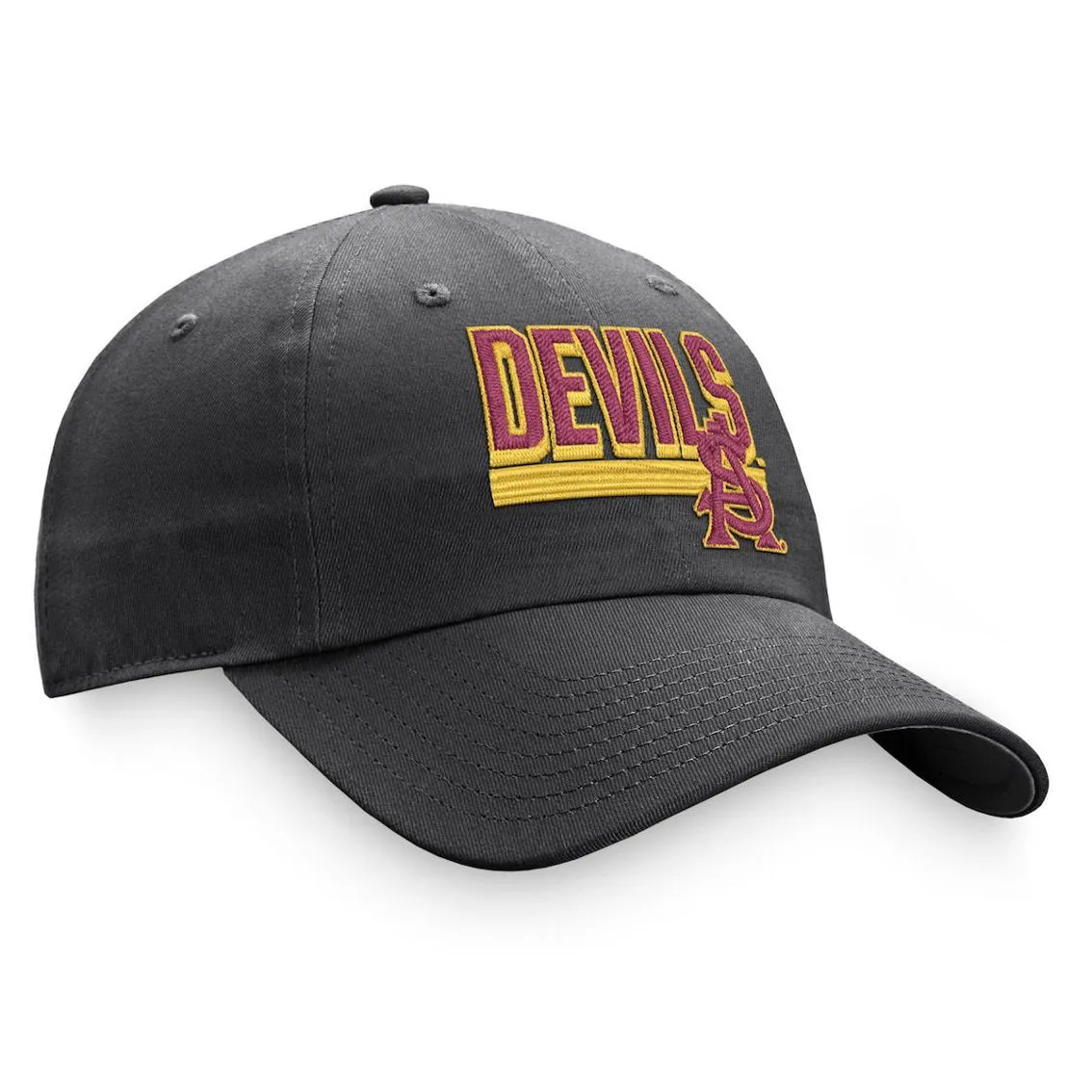 Men's Top Of The World Charcoal Arizona State Sun Devils Slice Adjustable Hat 4 Men's Top Of The World Charcoal Arizona State Sun Devils Slice Adjustable Hat - Image 4