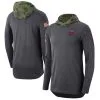 Nike Men's Anthracite Georgia Bulldogs Military Long Sleeve Hoodie T-Shirt