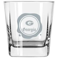 Logo Brands Georgia Bulldogs 14oz. Frost Stamp Old Fashioned Glass