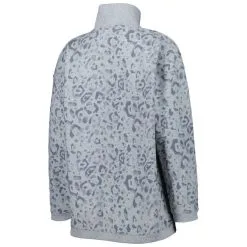 Women's Gameday Couture Heather Gray Georgia Bulldogs Leopard Quarter-Zip Sweatshirt -Arizona State Sun Devils Shop DSCO1155047198 W6S0 ALT3