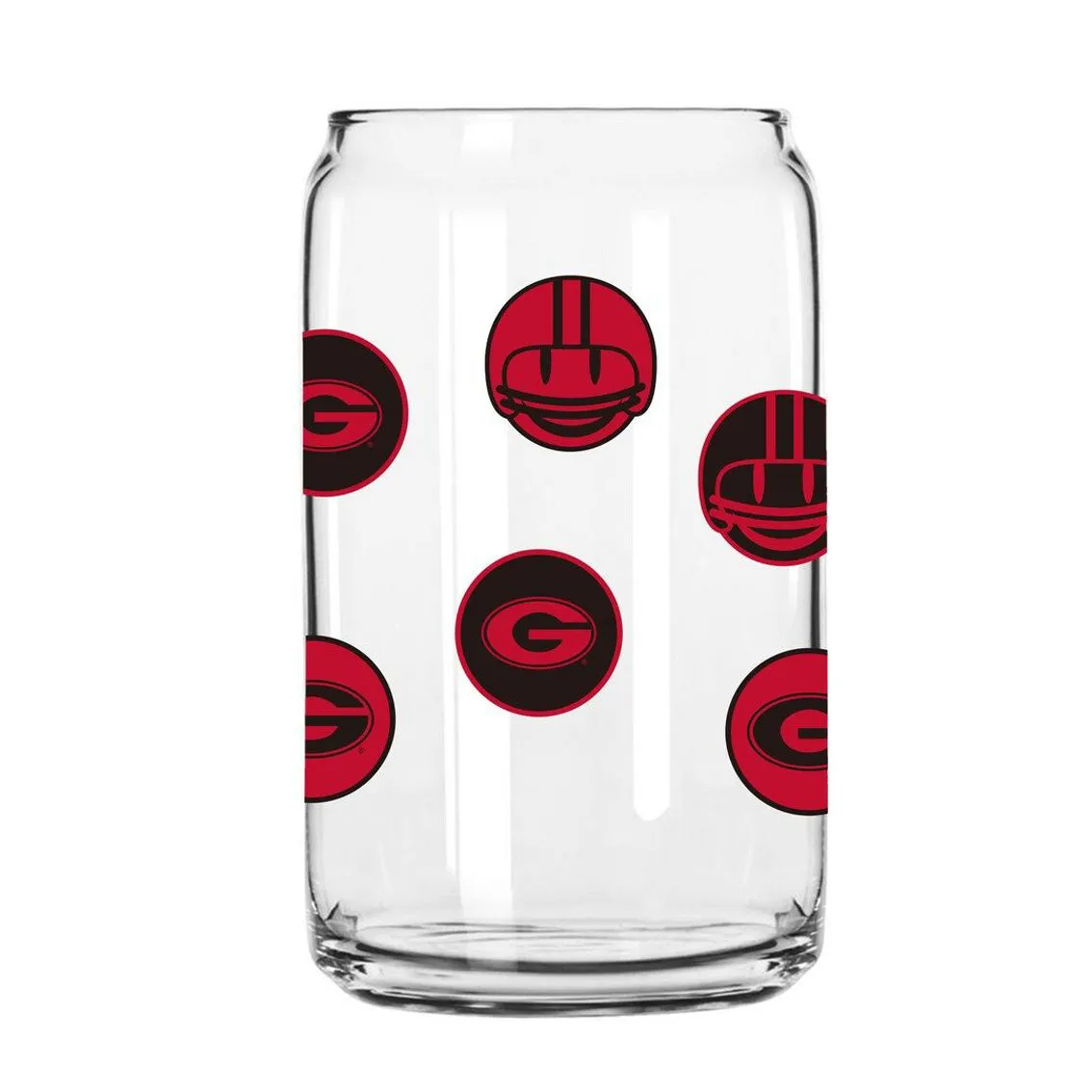 Logo Brands Georgia Bulldogs 16oz. Smiley Can Glass 2 Logo Brands Georgia Bulldogs 16oz. Smiley Can Glass - Image 2