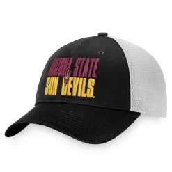 Top Of The World Men's Black/White Arizona State Sun Devils Stockpile Trucker Snapback Hat