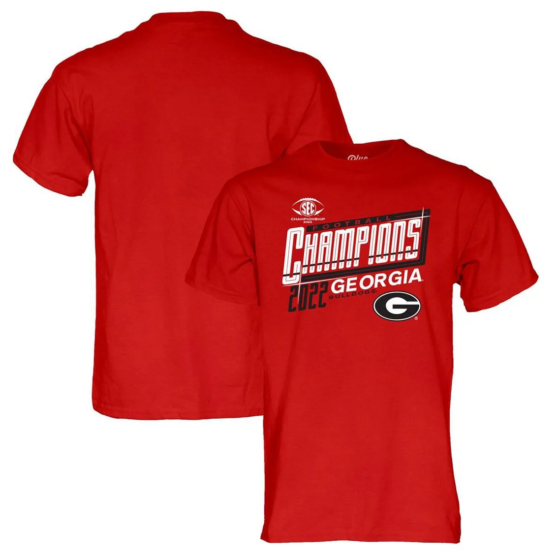Blue 84 Men's Red Georgia Bulldogs 2022 SEC Football Conference S Locker Room T-Shirt 2 Blue 84 Men's Red Georgia Bulldogs 2022 SEC Football Conference S Locker Room T-Shirt - Image 2