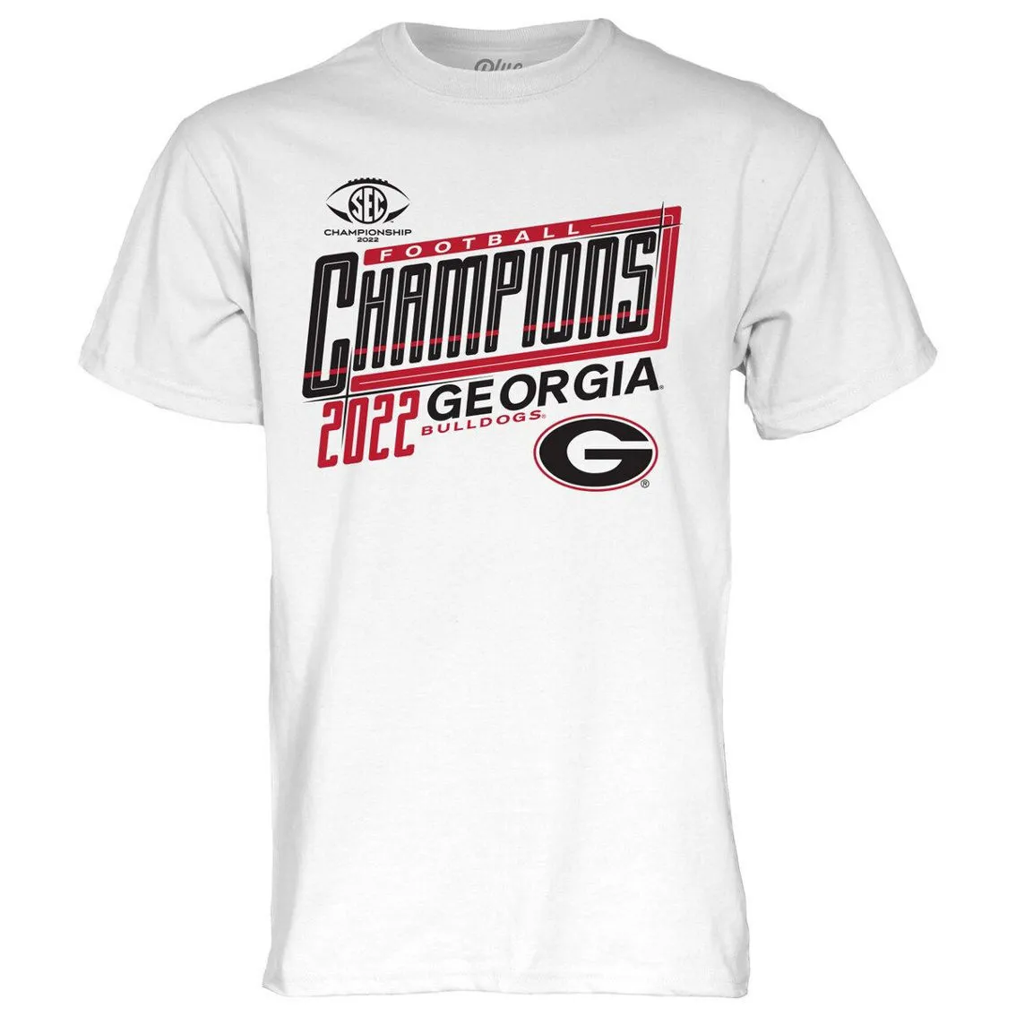 Blue 84 Men's White Georgia Bulldogs 2022 SEC Football Conference S T-Shirt 3 Blue 84 Men's White Georgia Bulldogs 2022 SEC Football Conference S T-Shirt - Image 3