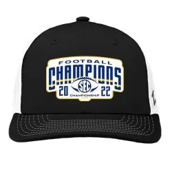 Zephyr Men's Black/White Georgia Bulldogs 2022 SEC Conference S Locker Room Adjustable Trucker Hat