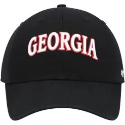 Men's '47 Black Georgia Bulldogs Archie Script Clean Up Adjustable Hat -Arizona State Sun Devils Shop DSCO1156801853 1007 ALT2