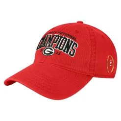 Legacy Athletic Men's Red Georgia Bulldogs College Football Playoff 2022 National S Bold Arch EZA Adjustable Hat