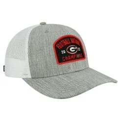 Legacy Athletic Men's Heather Gray Georgia Bulldogs College Football Playoff 2022 National S Arch Patch Snapback Trucker Hat