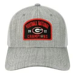 Legacy Athletic Men's Heather Gray Georgia Bulldogs College Football Playoff 2022 National S Arch Patch Snapback Trucker Hat -Arizona State Sun Devils Shop DSCO1157801104 1927 ALT2