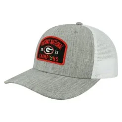 Legacy Athletic Men's Heather Gray Georgia Bulldogs College Football Playoff 2022 National S Arch Patch Snapback Trucker Hat -Arizona State Sun Devils Shop DSCO1157801104 1927 ALT3