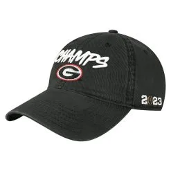 Legacy Athletic Men's Black Georgia Bulldogs College Football Playoff 2022 National S Freehand EZA Adjustable Hat