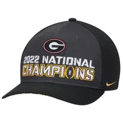 Nike Men's Black Georgia Bulldogs College Football Playoff 2022 National S Locker Room Classic 99 Adjustable Hat