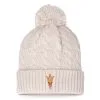 Women's Top Of The World Cream Arizona State Sun Devils Pearl Cuffed Knit Hat With Pom