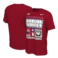Nike Men's Red Georgia Bulldogs College Football Playoff 2022 Peach Bowl S Locker Room T-Shirt