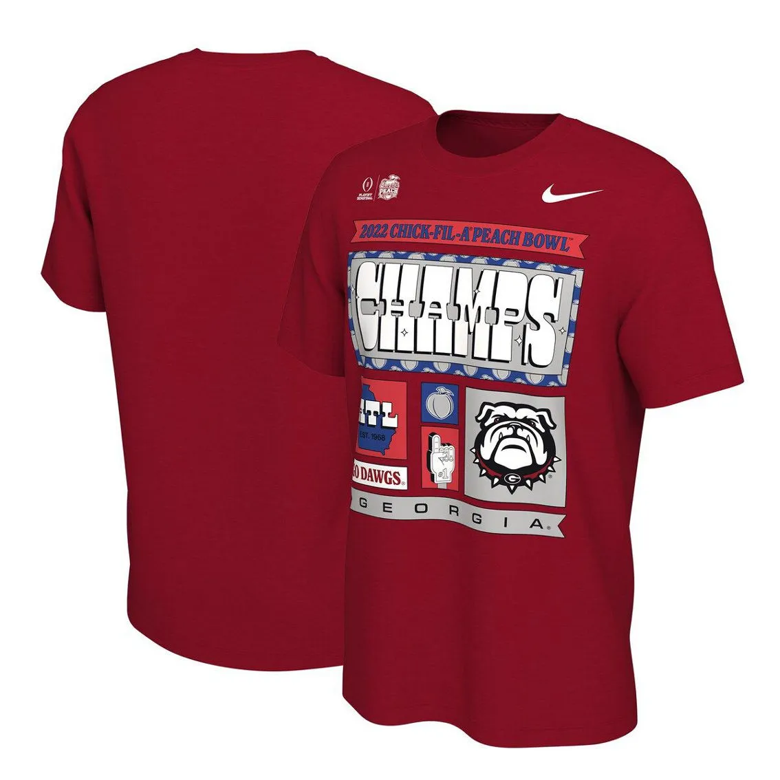 Nike Men's Red Georgia Bulldogs College Football Playoff 2022 Peach Bowl S Locker Room T-Shirt 2 Nike Men's Red Georgia Bulldogs College Football Playoff 2022 Peach Bowl S Locker Room T-Shirt - Image 2