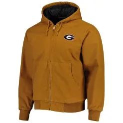Dunbrooke Men's Tan Georgia Bulldogs Dakota Full-Zip Hoodie -Arizona State Sun Devils Shop DSCO1158093830 3471 ALT2