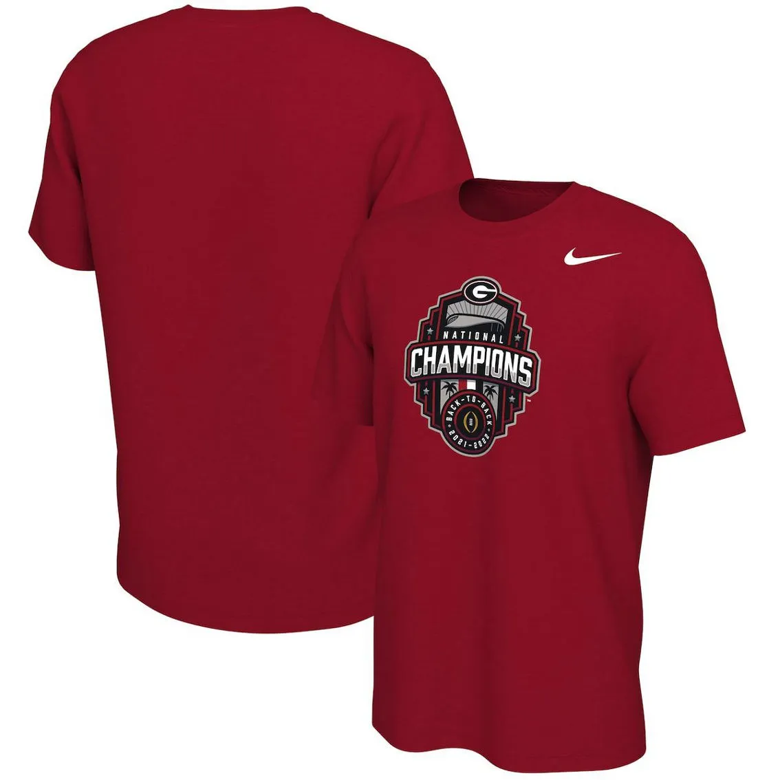 Nike Men's Red Georgia Bulldogs College Football Playoff 2022 National S Logo T-Shirt 2 Nike Men's Red Georgia Bulldogs College Football Playoff 2022 National S Logo T-Shirt - Image 2